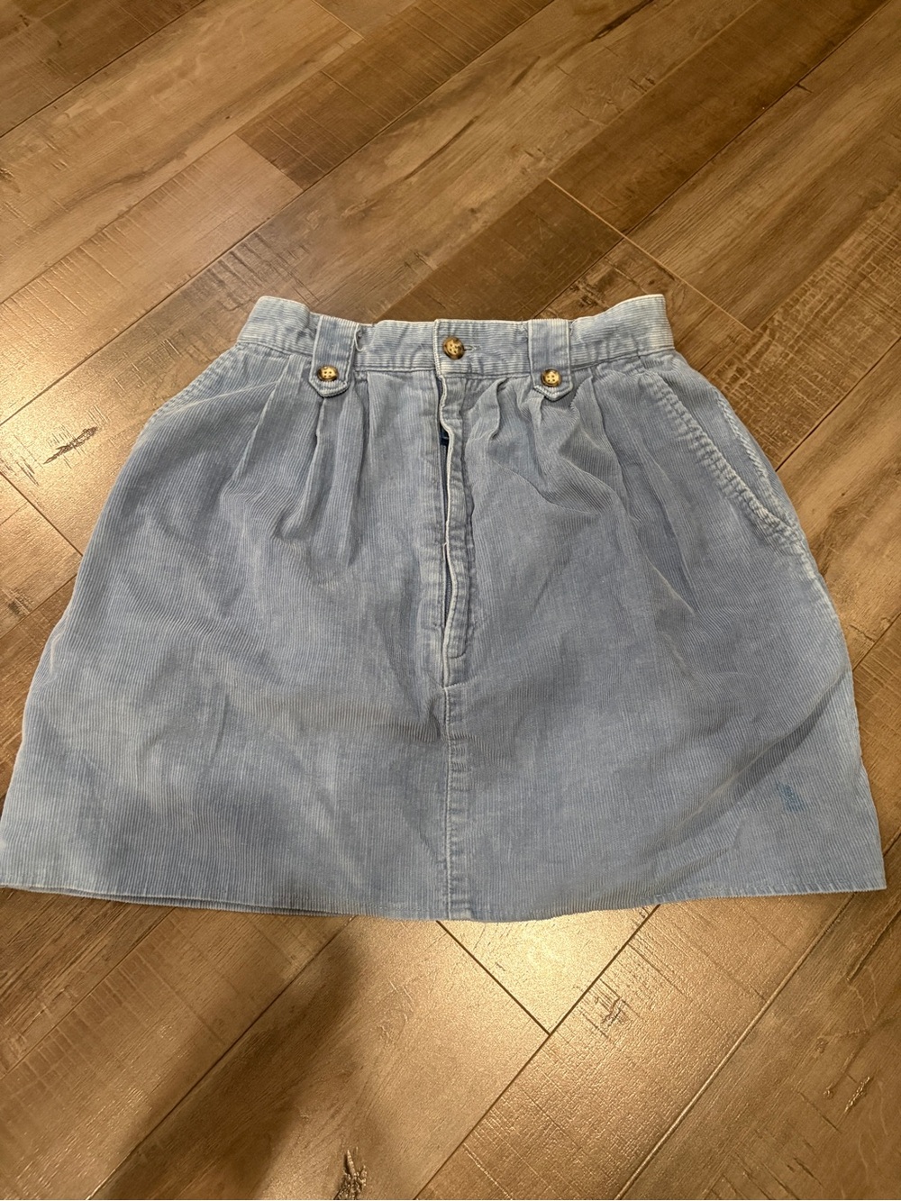 vintage Light Blue eddie bauer Corduroy A-Line Skirt